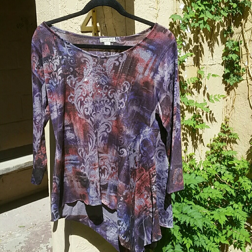 ♋Energe World Wear Embellished Knit Tunic